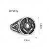 Viking Style Ring War Shield Theme Norse Rune Men's Trendy Jewelry