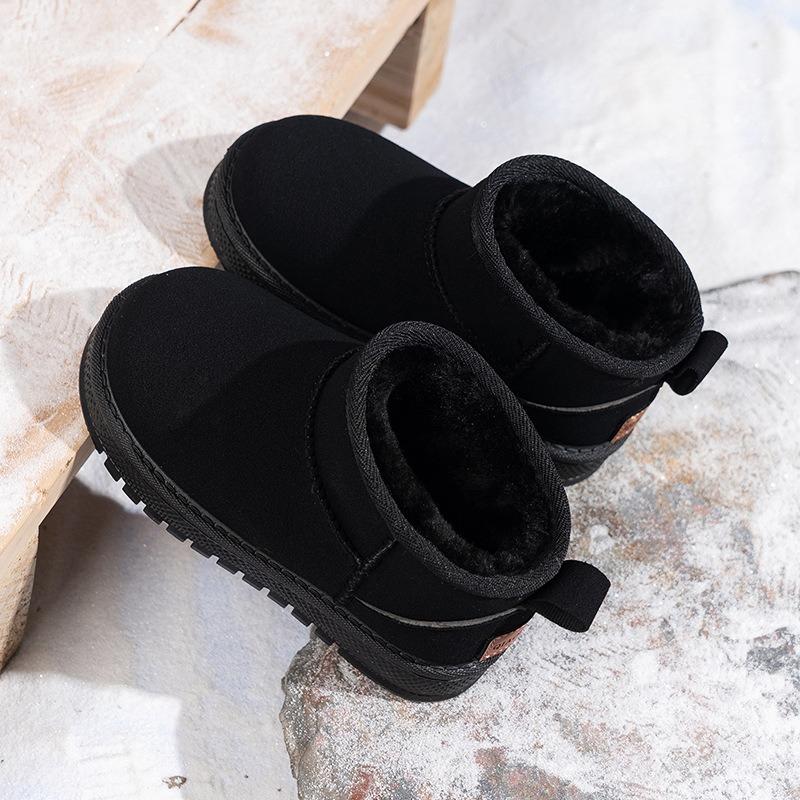 Children's thickened snow boots Winter children's thickened foot warm shoes Girls waterproof and non-slip cotton shoes