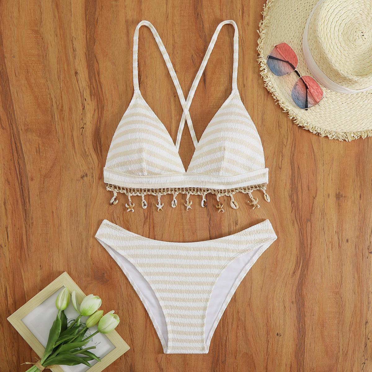 

Продвинутый сексуальный раздельный купальник бикини 2025 для женщин Extra Large белый