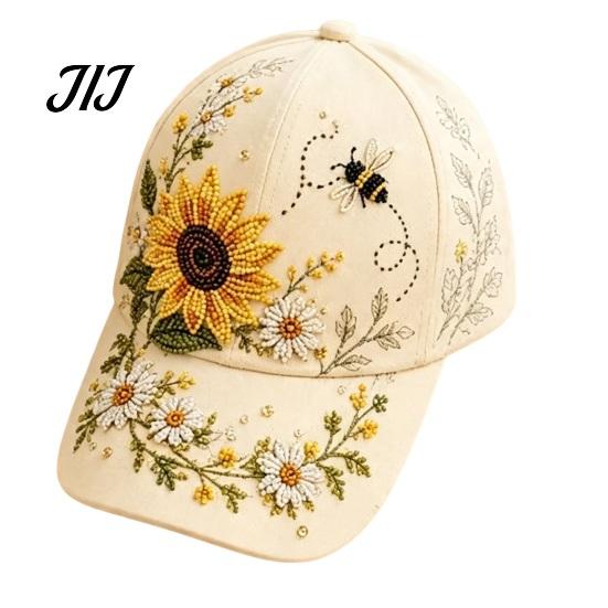 DIY Beaded Hat Kit Baseball Cap Kit, Handmade Animal Garden Set, Teens Set Craft Project for Adults Beginner