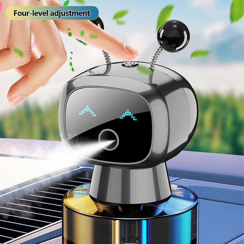 Car Diffuser Air Freshener Smart Robot Rechargeable Fragrance Auto Air Freshener Aromatherapy Perfume Accessories