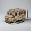 3D puzzle toy wooden camping car model, travel style RV model, suitable for interactive and creative DIY toy gifts with family