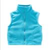 Spring and Autumn New Arrival Children Boys and Girls Pure Color Cardigan Simple Warm Polar Fleece Waistcoat