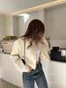 Women Fashion With Pockets Bomber Jacket Coats Vintage Long Sleeve Front Button Casual Female Outerwear Chic Tops