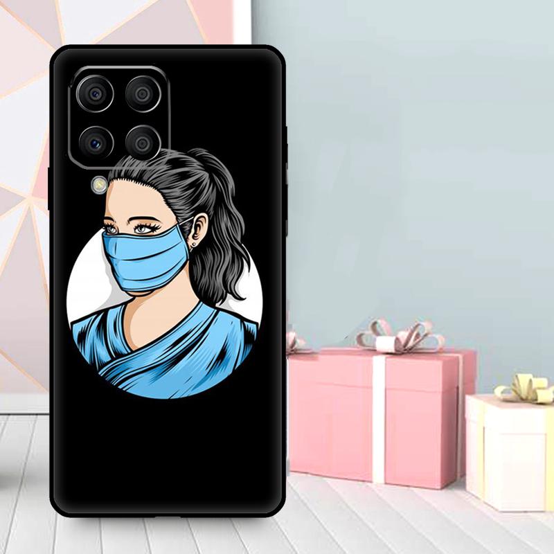 Cartoon Medicine Doctor Nurse Case For Samsung Galaxy M36 M12 M52 M06 M16 M56 M33 M15 M55 M31 M13 M14 M53 M32 M35 M34 M54