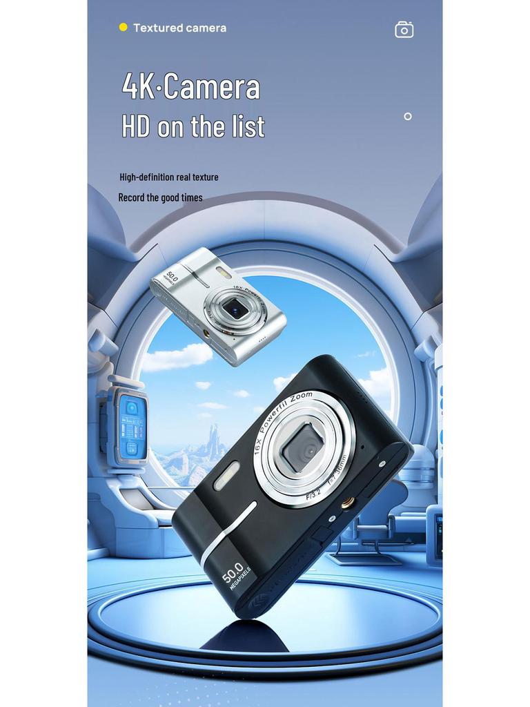 High-Resolution CCD Student Mirrorless Camera - Portable Digital Card Camera