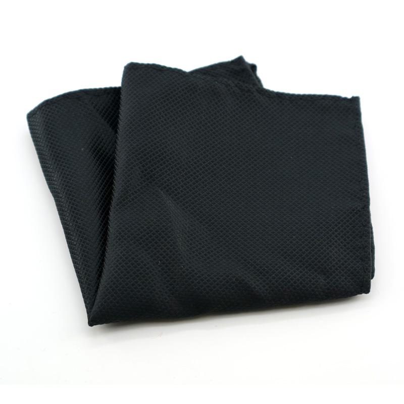 Luxury Men's Handkerchief Plaid Solid Color Hankies Polyester Hanky Business Pocket Square Chest Towel 21*21CM