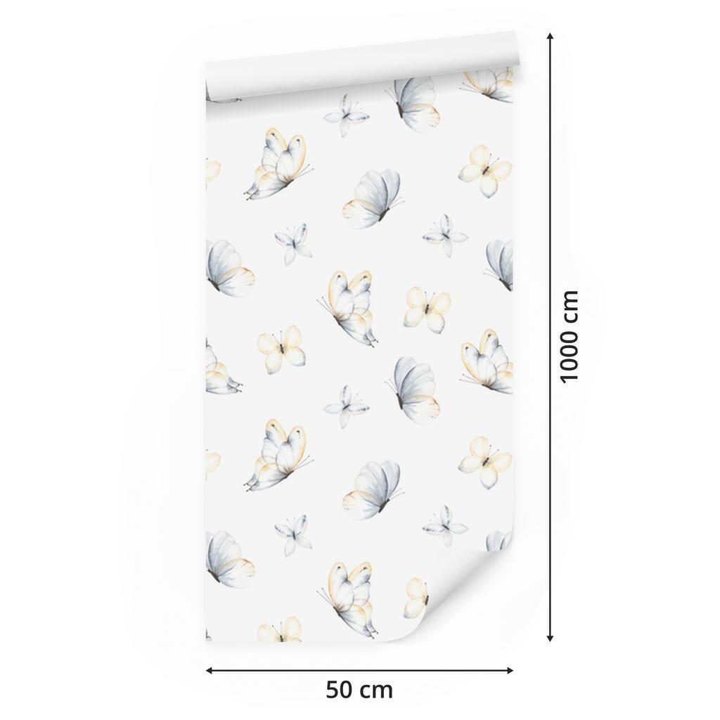 Butterflies and Nature Wallpaper for Living Room and Bedroom 50x1000