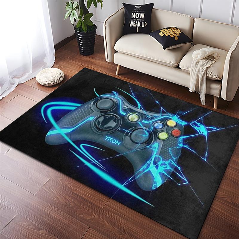 15 Size Gaming Rug for Boys Room Gamer Rug with Controller Design Carpet for Game Room Bedroom Decor Non-slip Machine Washab Mat