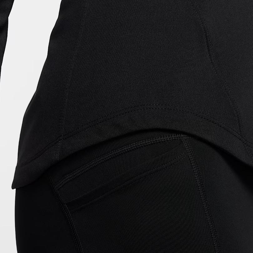 Nike Sportlich Lässiges Raglan Langarm Stehkragen Sweatshirt Damen Sweatshirt Schwarz HV2843010