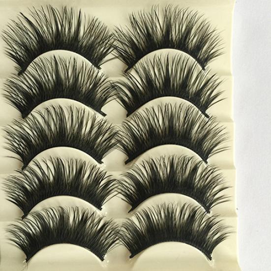 5 Pairs Beauty Long Thick Eye Lashes False Fake Cross Eyelashes Makeup Tool