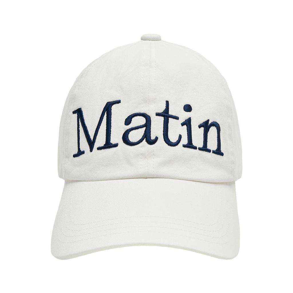 Matin Kim Matin Logo Stitch Ball Cap In White