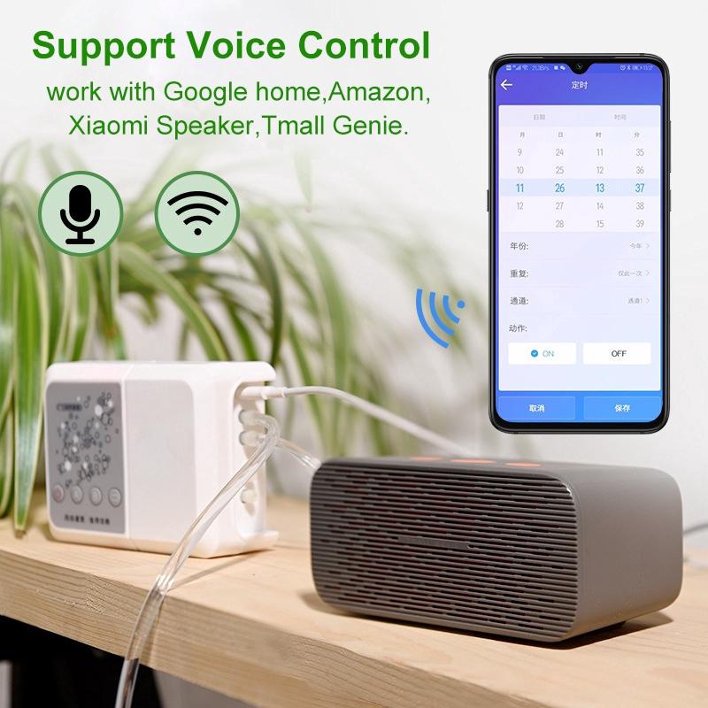 4 IN 1 WIFI Voice DIY Automatic Micro Drip Irrigation System Garden Timing Irrigation Spray Smart Self Watering Kits APP Control