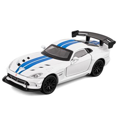 1/32 Dodge Viper ACR SRT Ötvözet Sportkocsi Modell Öntött Fém Pályaverseny Járművek Autó Modell Hang Fény Szimuláció Gyerek Ajándékok