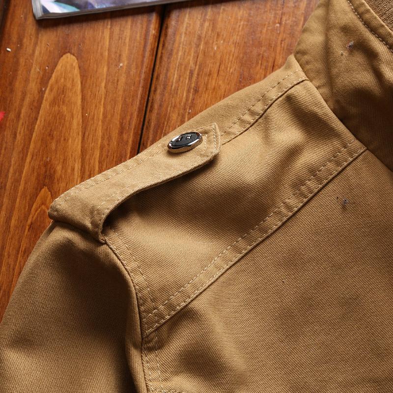 Autumn and Winter New Thin Jacket Military Uniform Feng Shui Wash Large Size Men's Coat