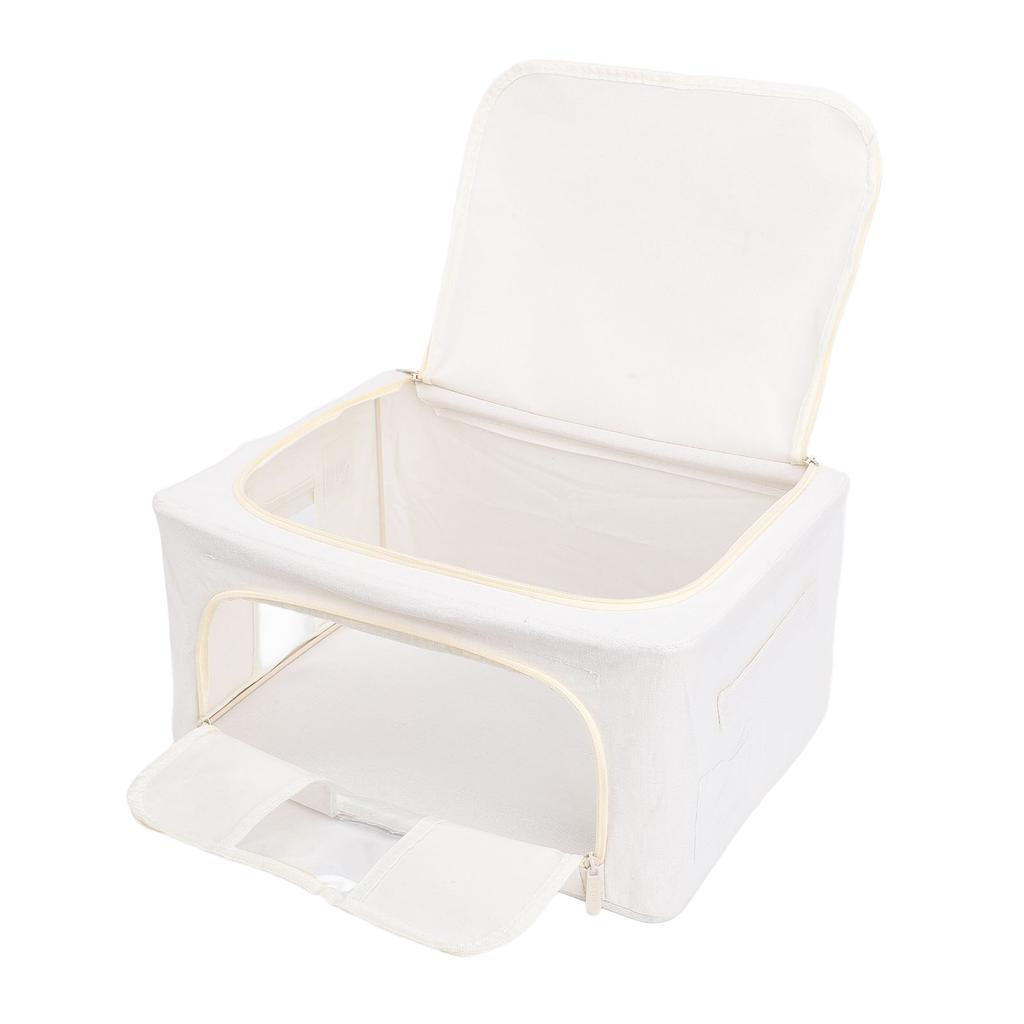 Stoff-Lagerbehälter, Mehrzweck, große Kapazität, faltbar, verdickt, Baumwolle, Leinen, Stahlrahmen, Kleidung