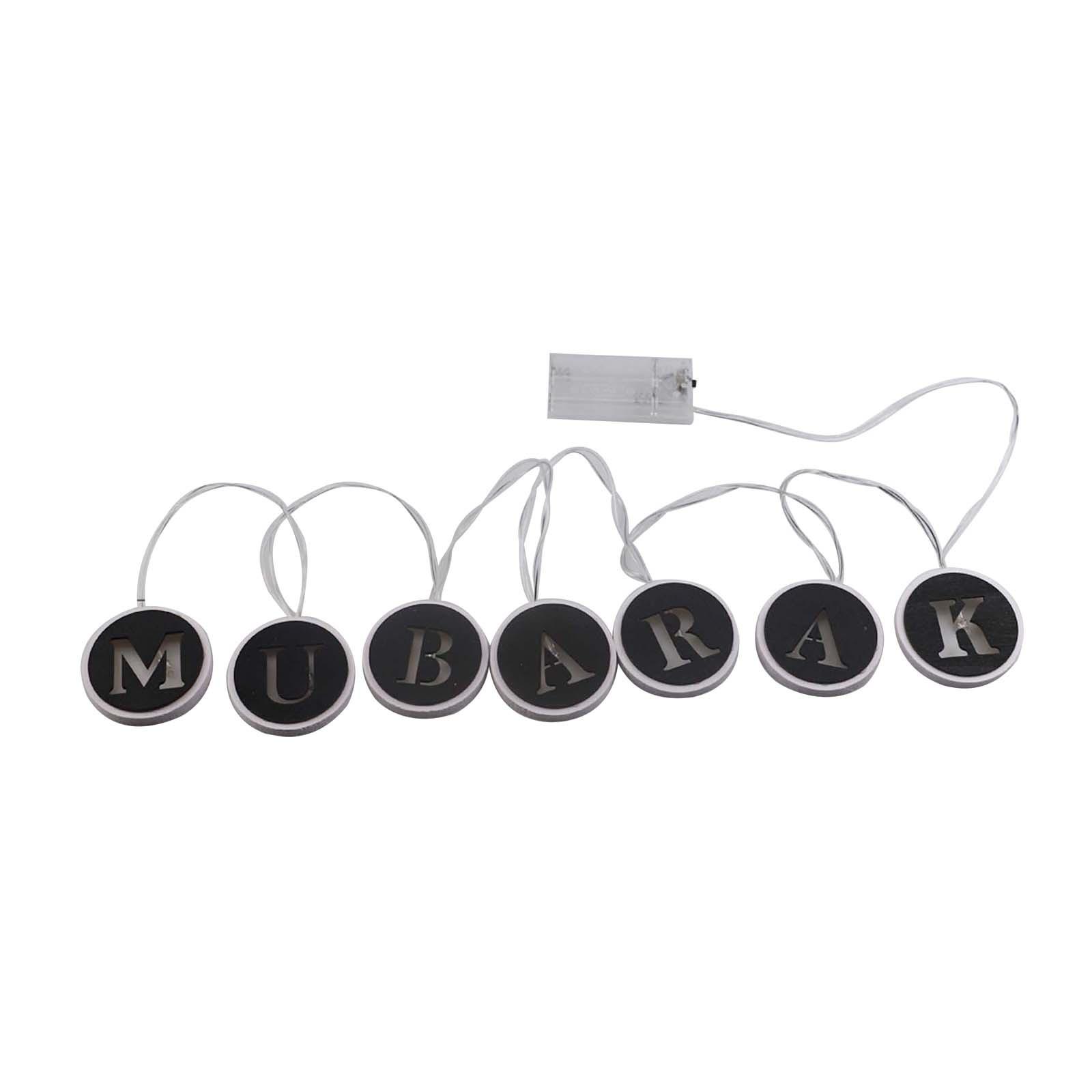 

Eid Al-Fitr Ramadan Festival Gulbang Square Hollow Mubarak With LED String Light