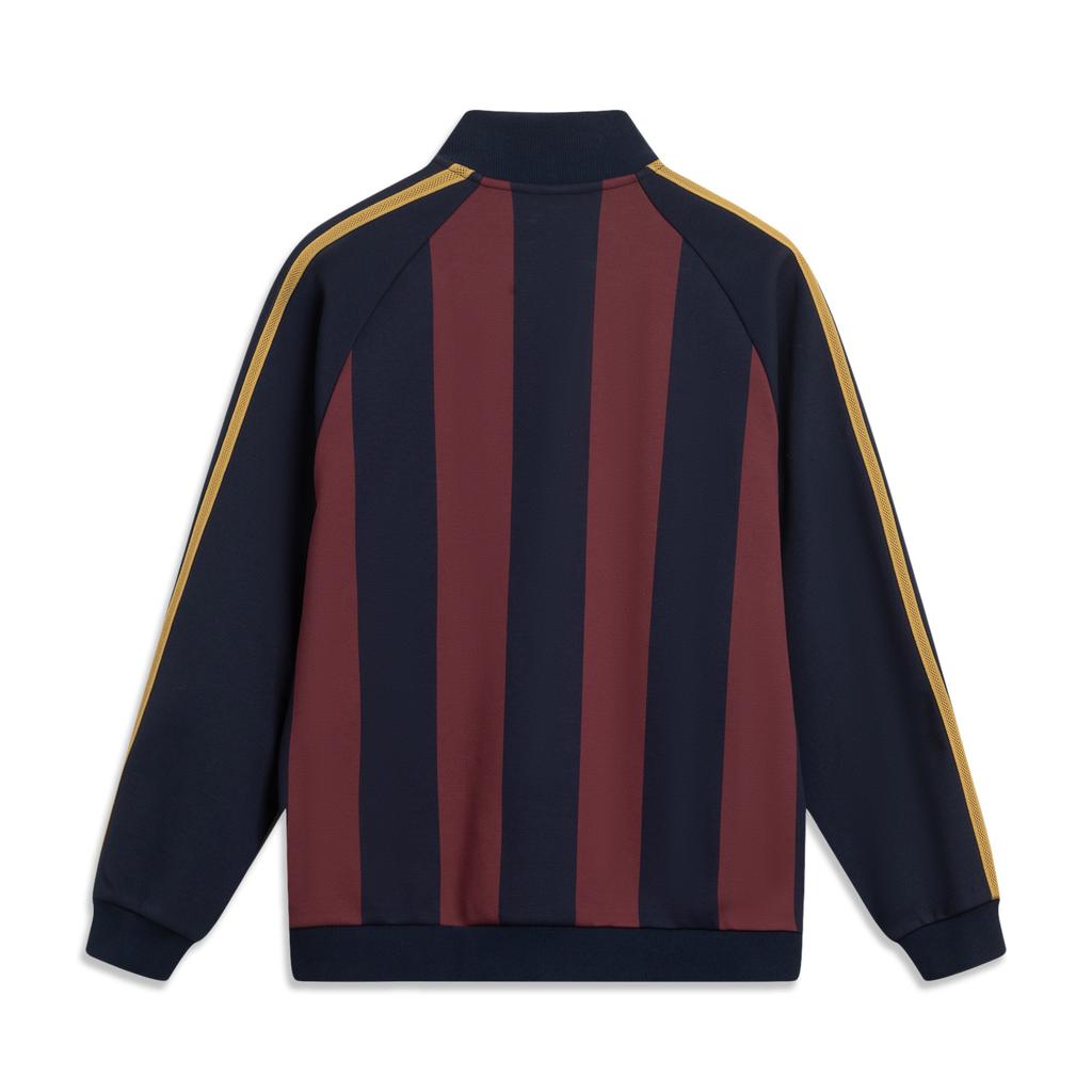 Li Ning Sports Fashion Series Fan Style American Retro Casual Versatile Letter Stripe Zipper Fleece Warm Sports Jacket Unisex Jacket AWDVC91-6