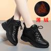 Fashion Women Casual Soft Shoes New Winter Warm Plus Velvet Black  Ankle Short Boots Thick-Soled Cotton Sneakers