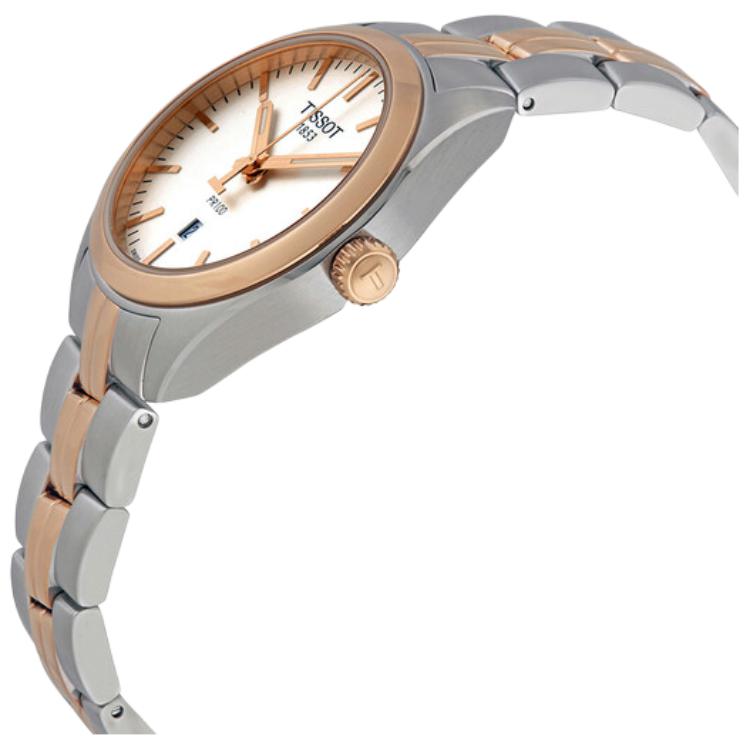 Tissot PR100 Collection Quartz Movement 100m Water Resistance Women's Watch 33mm Silver Dial T101.210.22.031.01