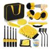 15 Piece Car Cleaning Kit Electric Drill Brush Air Conditioner Vent Cleaning Brush Combo Set
