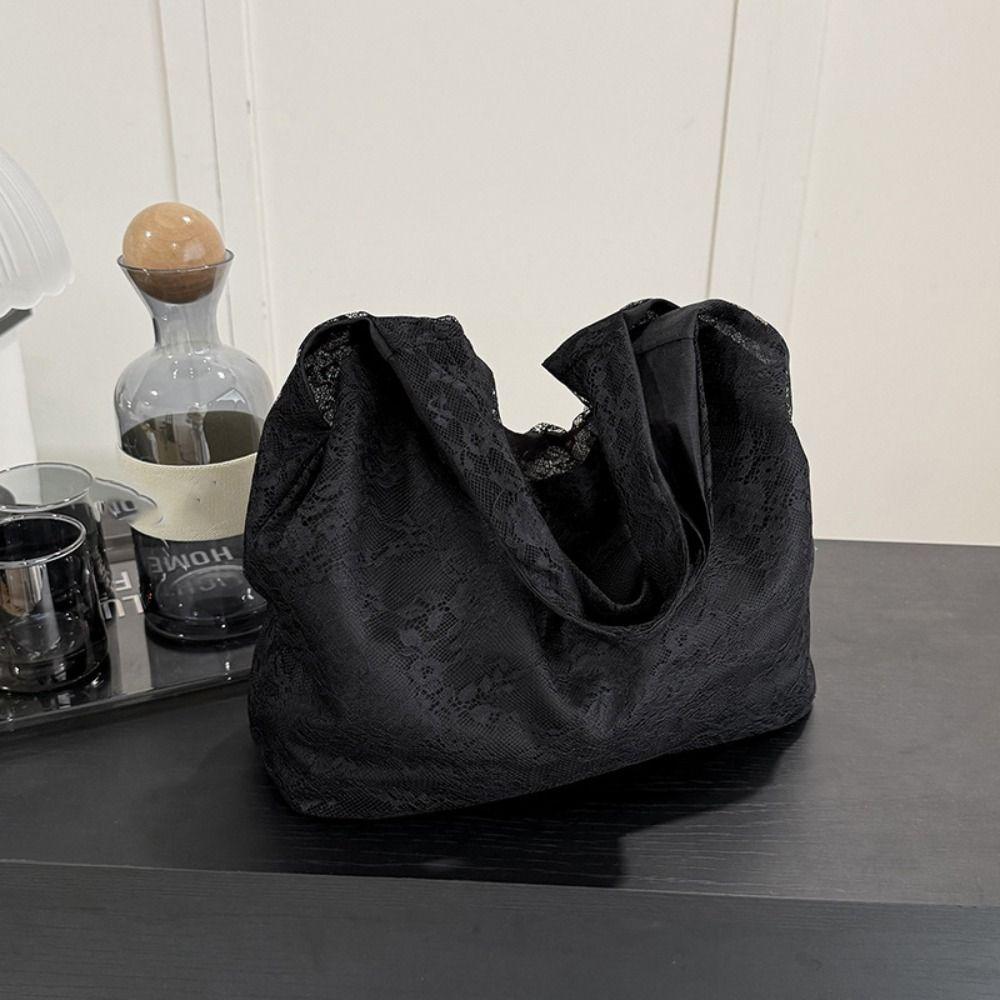 Handbag Flower Tote Bag Lightweight Floral Canvas Bag Fashion Lace Shoulder Bag  Outdoor