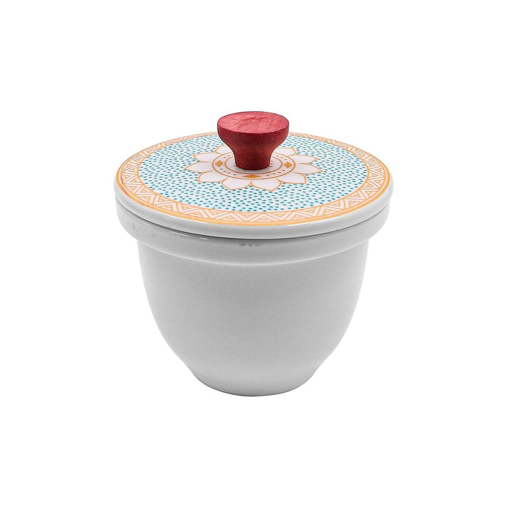 NUZAMAS Portable Travel Tea Set with Quick-Off Cup, 1 Pot, 3 Cups, Ceramic Travel Kung Fu Tea Set for Outdoor Camping, Home, Office, Gift