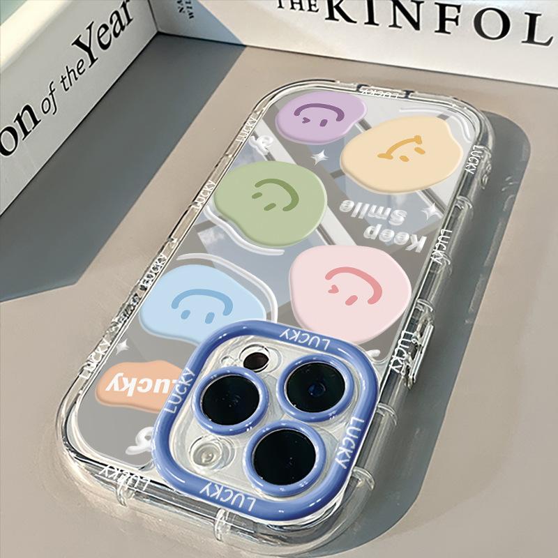 Cute Expression for IPhone17promax Mobile Phone Case for Apple 16 Cream Case 12 Niche Creativity 11 Mirror