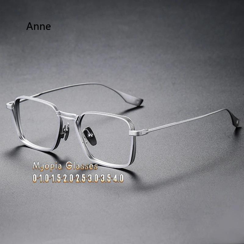 

Новые очки для близорукости Металлическая оправа Анти-синий свет Компьютерные очки -1.0 -1.5 -2.5 Готовые очки для близорукости для мужчин Линзы AC 0