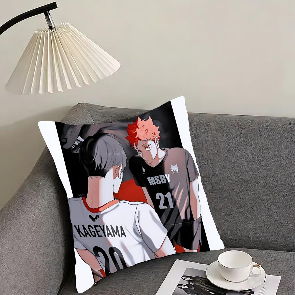Poszewka na poduszkę Haikyuu Dwustronna pluszowa poszewka na poduszkę – Do samochodu, sofy, sypialni, idealna na prezent.