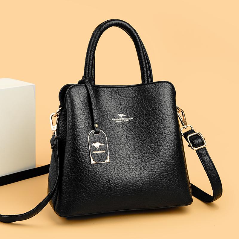 Luxury Designer Women's 3 Layer Tote Sac Large Capacity Commuting Shoulder Crossbody Bags Top Quality Soft Leather Handbags 2026