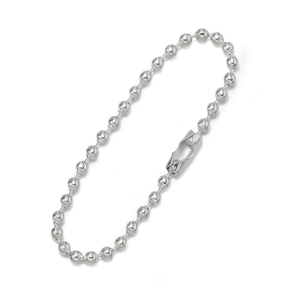50 szt./partia Okrągłe kulkowe łańcuszki Pasują do breloczka Długość 12 cm Breloczek do identyfikatora psa Łańcuszki hurtowe Z łącznikiem Do tworzenia biżuterii DIY