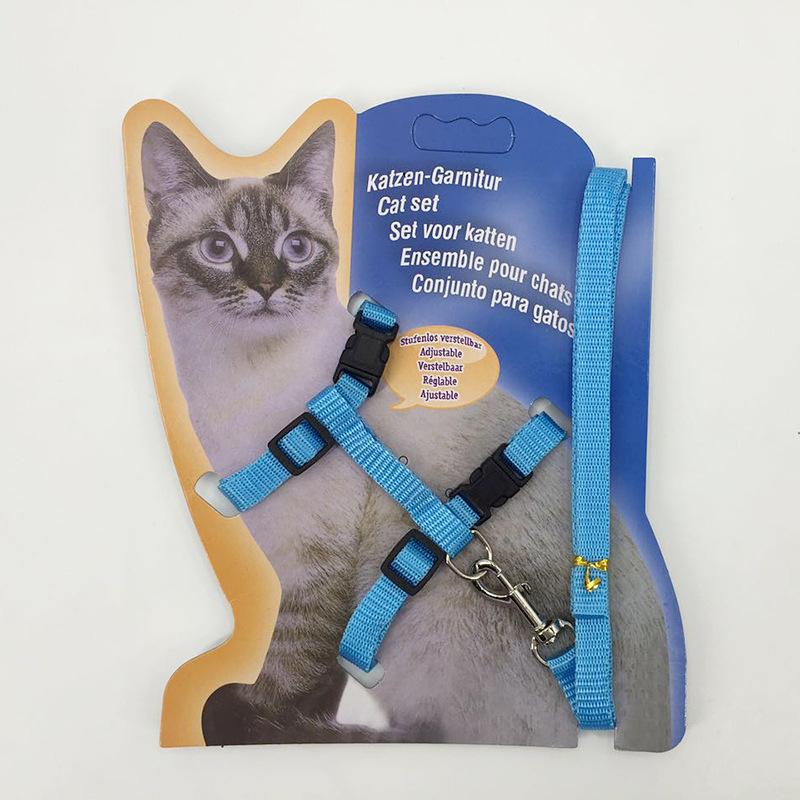 For Going Out Is Firm and Safe Paper Jam Chest and Back Pet Supplies New Cat Leash I Shaped Special Dog Leash