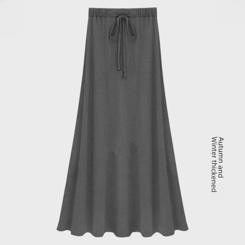 

Женская модальная юбка А-силуэта на бретелях - облегающая, летняя, большого размера 6XL