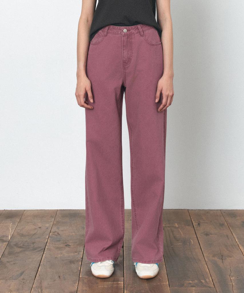 Siyajyu Sijn6107 Vintage Cotton Washed Pants_Dusty Purple