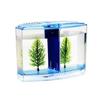 With Water Grass Plastic Betta Isolation Box Single/Double Grid Transparent Betta Fish Tank Fish Breeder Box Office Fish