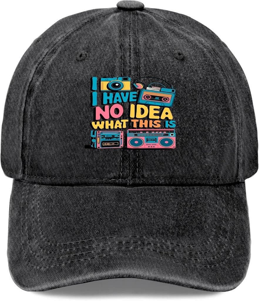 I Have No Idea What This Is 80s Retro Graphic Baseball Cap Adjustable Polyester Casual Sun Hat Unisex