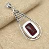 Red Garnet Gemstone 925 Sterling Silver Handmade Jewelry Fancy Design Pendant