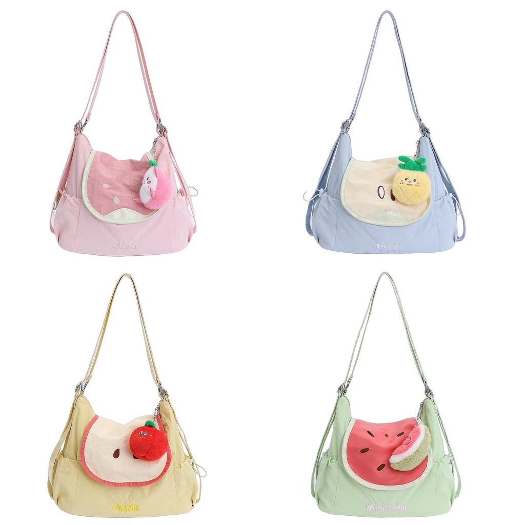 Fashion Lunlun Moon Shape Canvas Crossbody Bag For Casual Travel Women