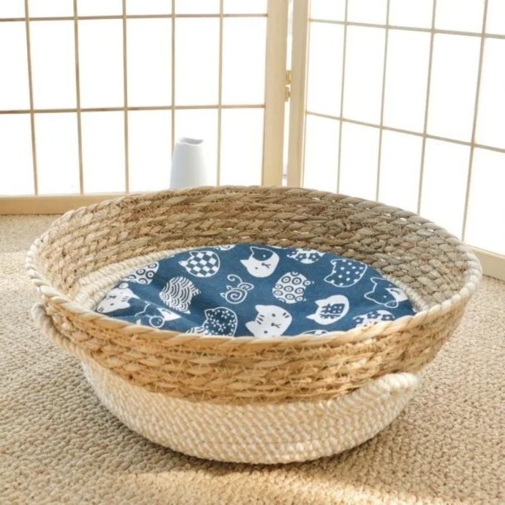 Round Cat Scratching Board Wear-Resistant Pet Sofa Bed Comfortable Dog Sleeping Bed  Paws Care