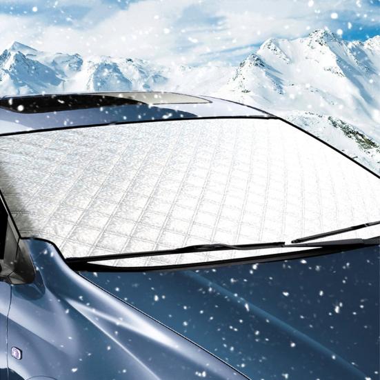 Car Cover Windshield Waterproof Sun Shade UV Protector All-seasons Universal Car Cover for Auto SUV Protects from UV Rays Snow/Ice Dust