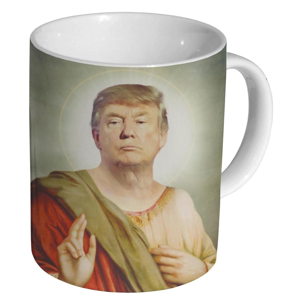 Donald Trump Svatý Vtipný Hrneček na Kávu Šálek na Čaj