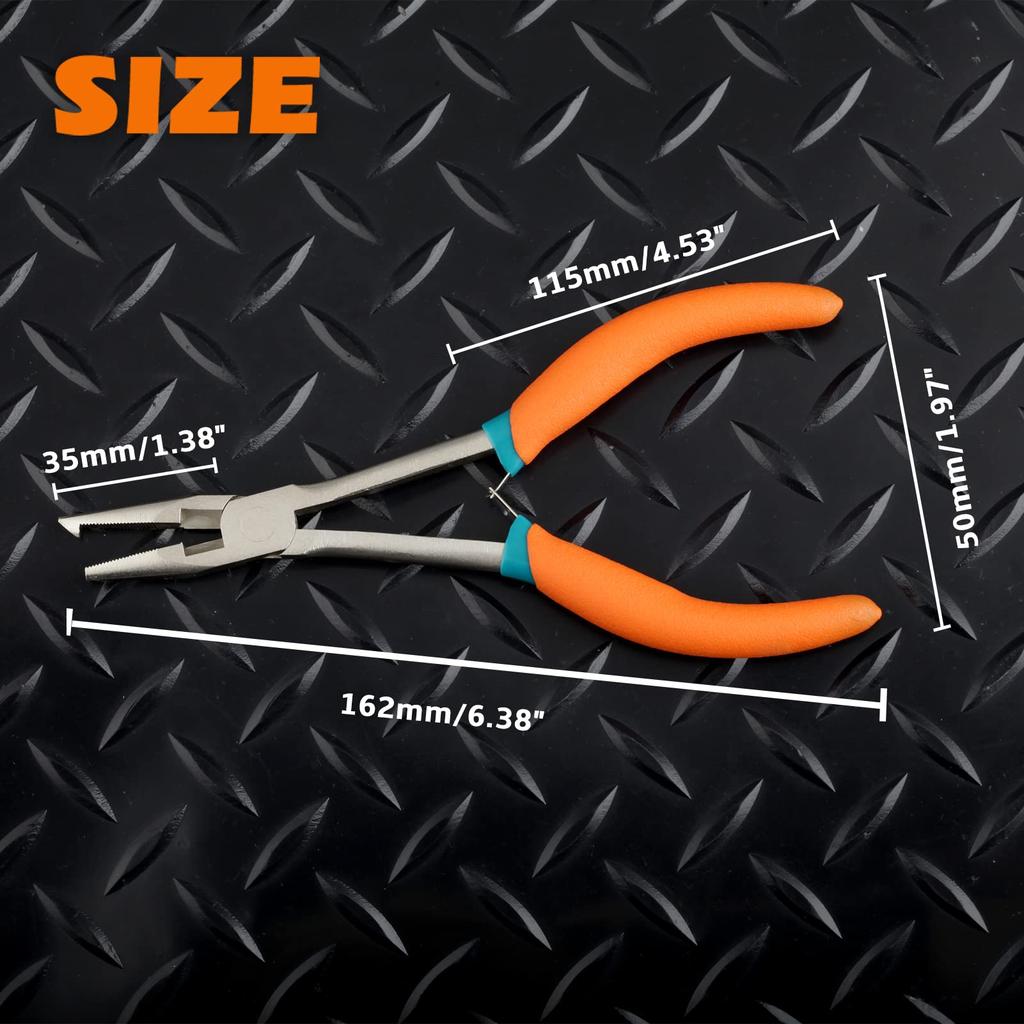 SPEEDWOX Split Ring Split Ring Mini Long Nose Long Reach Micro Long Nose Long Fishing Wire Craft Pliers with Cutting Serrated and Miniature Cutting