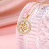 LIKGREAT Stainless Steel Celtic Witches Knot Zircon Round Necklace for Women Men Hot Selling Viking Wiccan Talisman Jewelry Gift