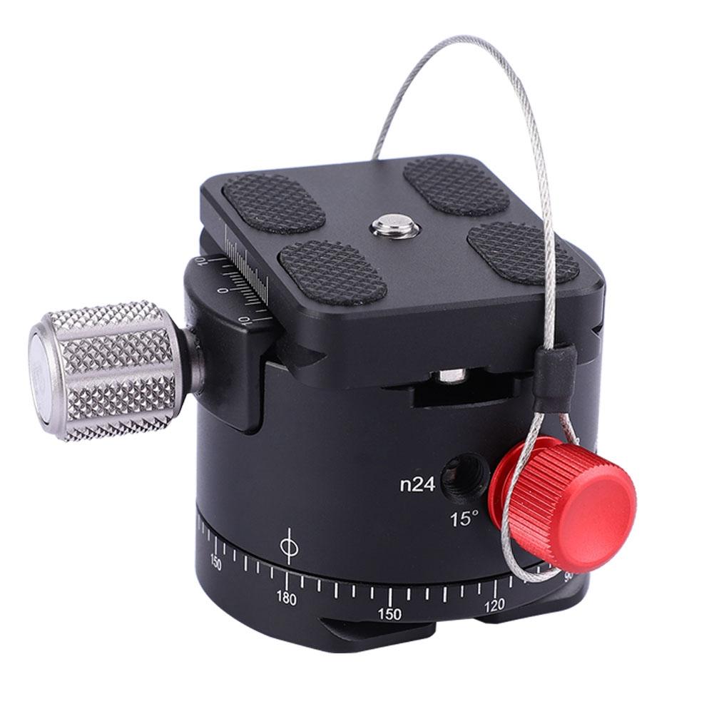 360 Degree Panoramic 5 Stops Click Indexing Rotator Ball Head for Camera Tripod (DH 50)
