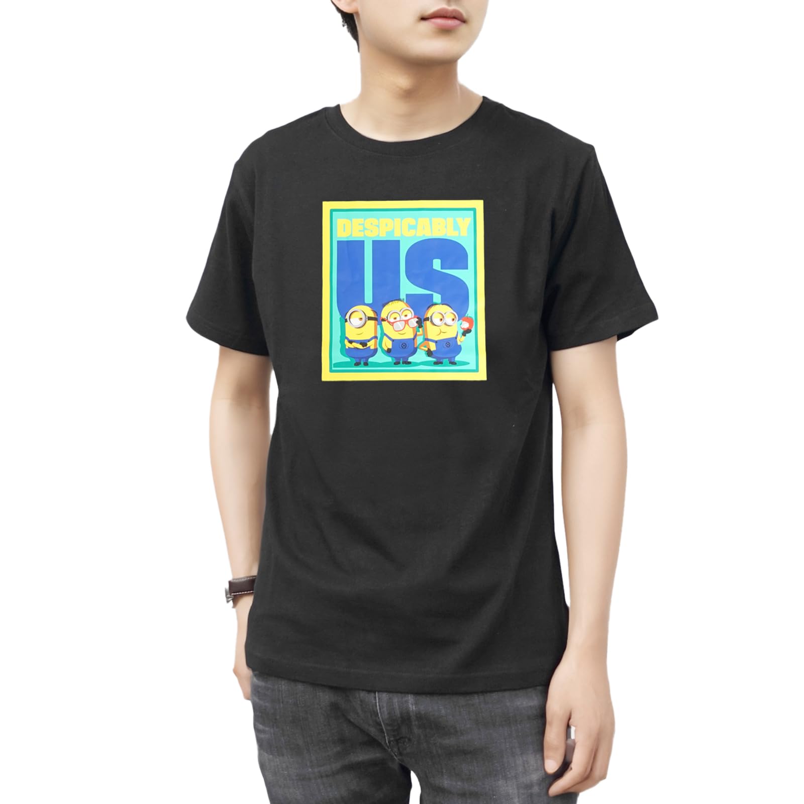 

FinePlus Футболка с принтом коробки DM4 «Миньоны Гадкий Я», Мел, Рон, Дэйв, Мерч с персонажами