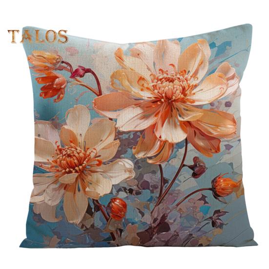 

Наволочка с цветочным принтом, наволочка с застежкой-молнией, износостойкая, не выцветающая, моющаяся, простая в уходе, декоративная наволочка 1pc E