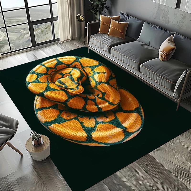 Sofa do salonu Mata wejściowa do kuchni Dywany o dużej powierzchni Drukowanie 3D Wzór zwierzęcy wąż Dywan Mata podłogowa na balkon antypoślizgowa