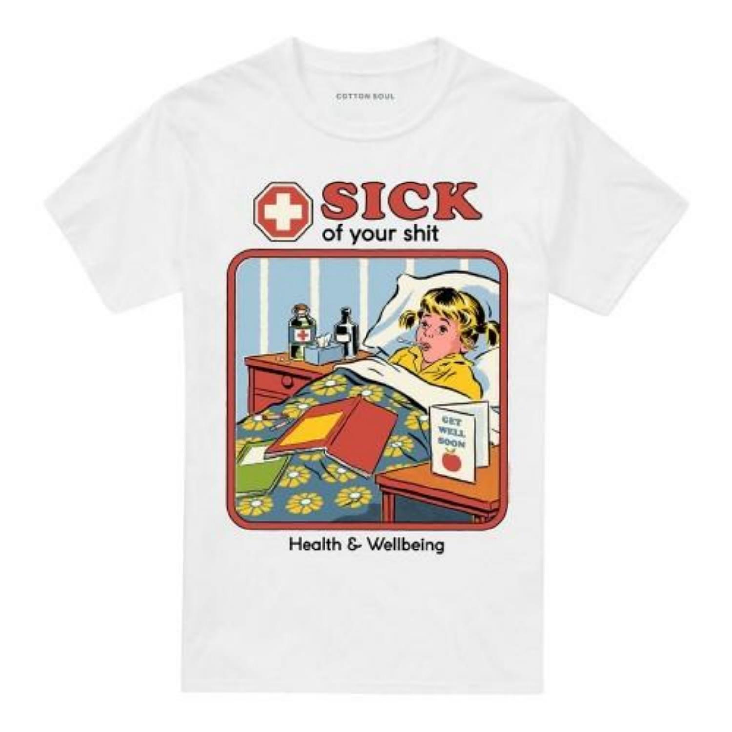 Steven Rhodes Unisex Adult Sick Of Your Shit T-Shirt S чёрный