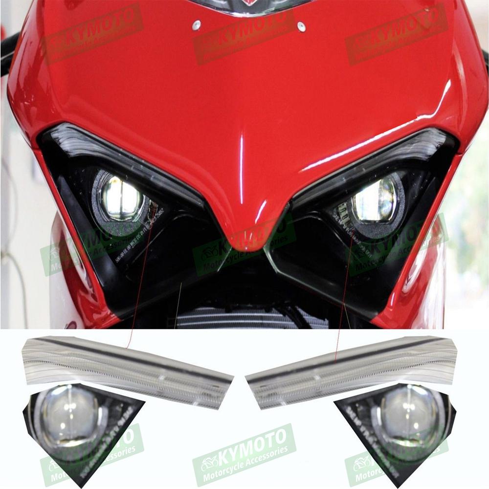 For V2-17 V2 2017 2018 2019 Racing Motorcycle Decorative Decals Track Version Headlight Stickers Headlight Protective Film
